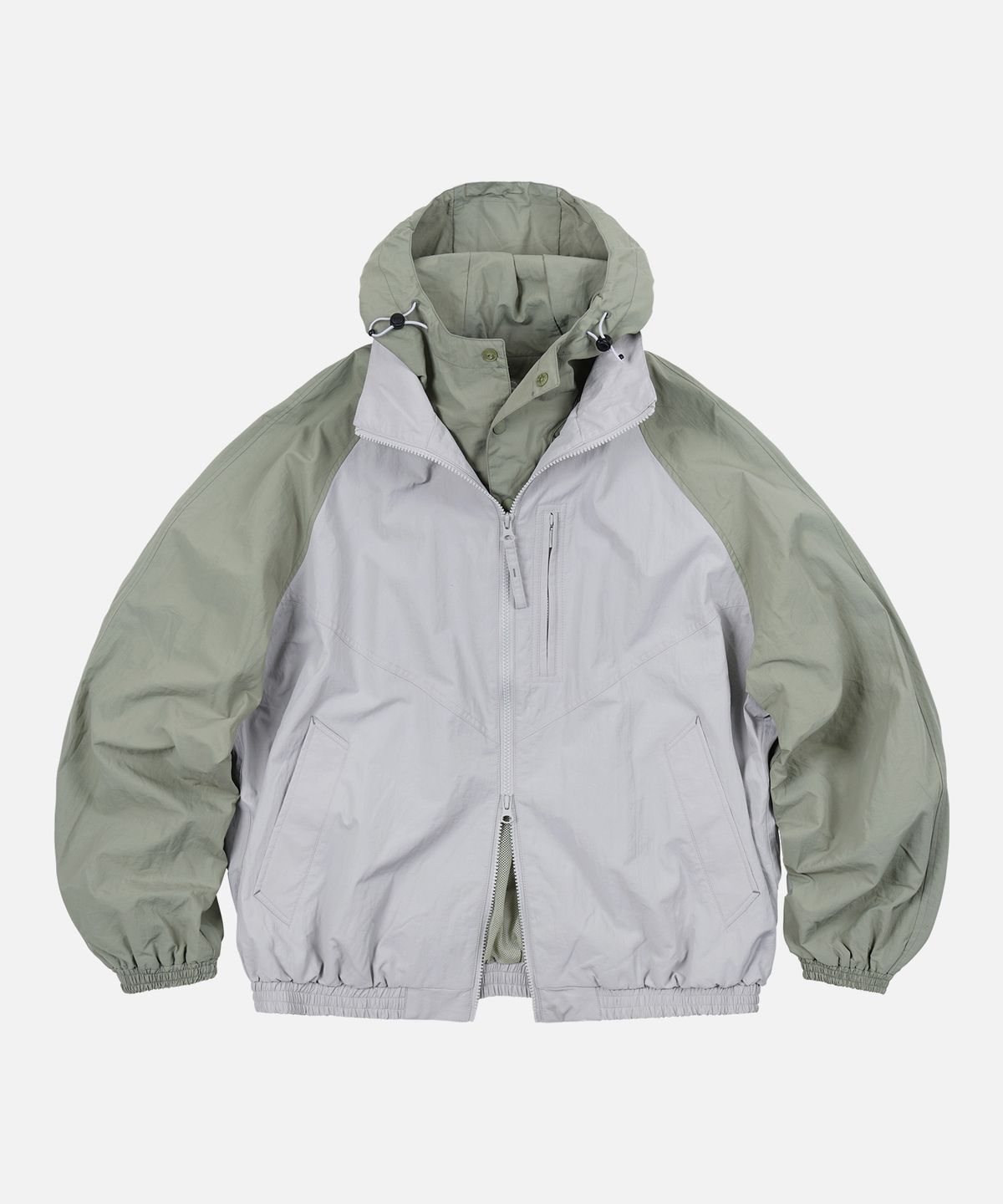 프리즘웍스(FRIZMWORKS) NYLON SET-UP TRACK JACKET _ LIGHT GRAY