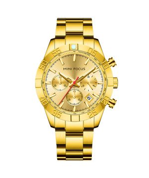 남성 골드 메탈 크로노 남자 손목시계 MF0416G02