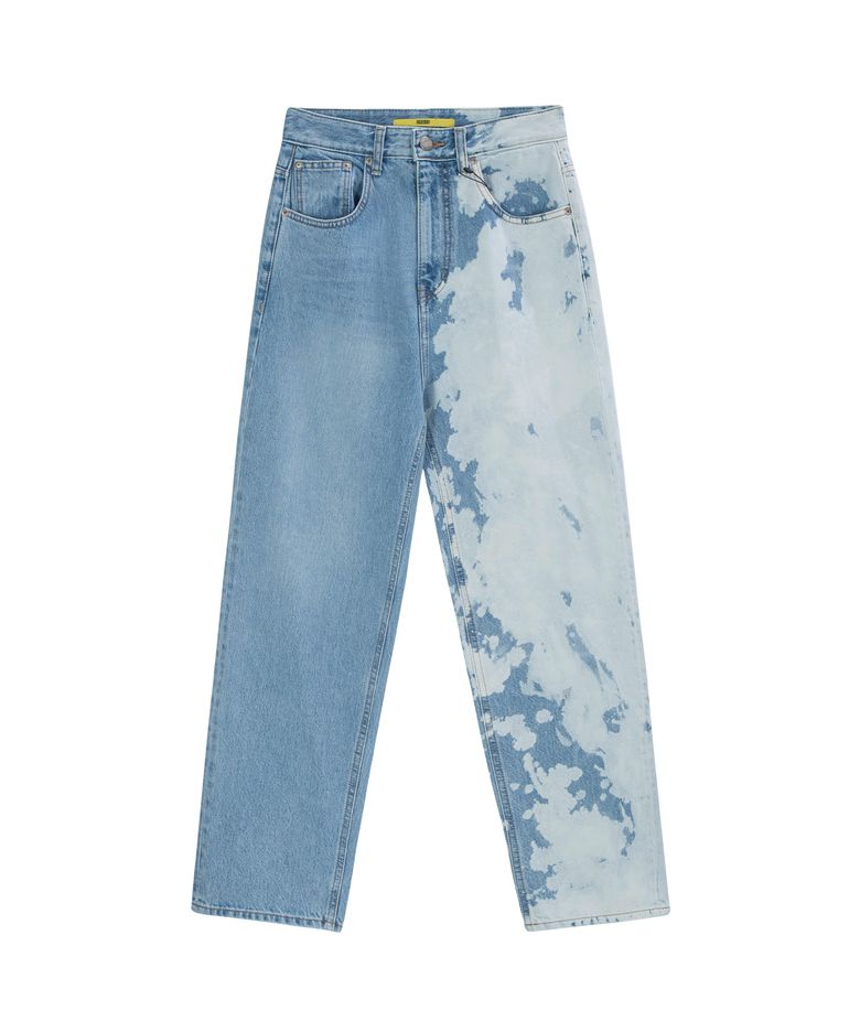Discharging Tapered Denim Pants