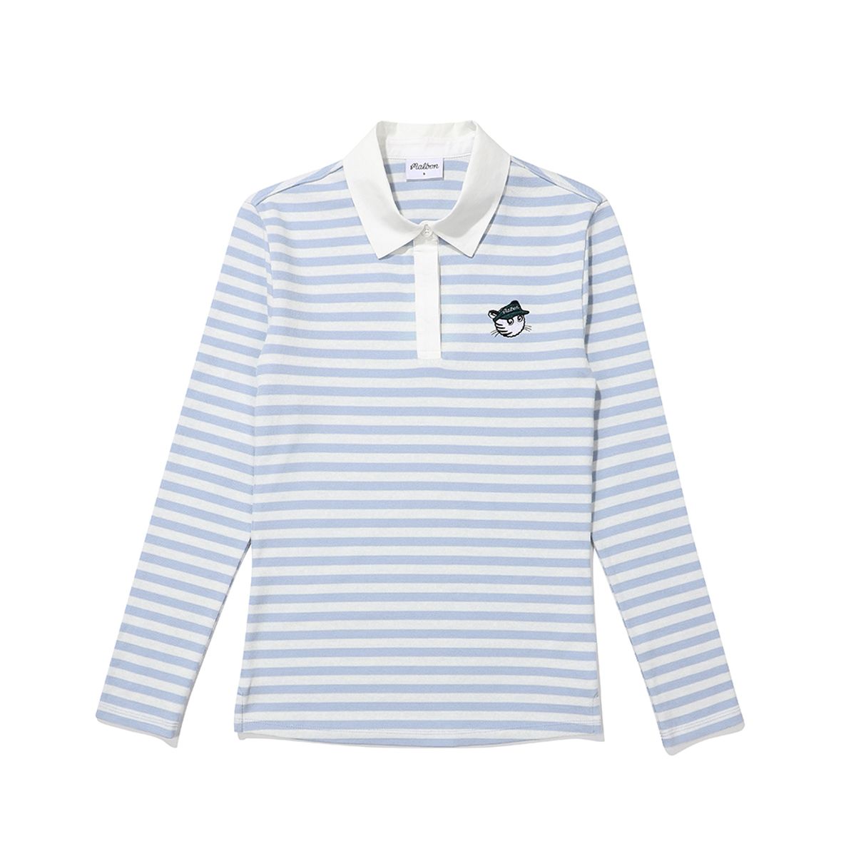 말본 골프(MALBON GOLF) 말본 스트라이프 폴로 티셔츠 SKY BLUE (WOMAN)