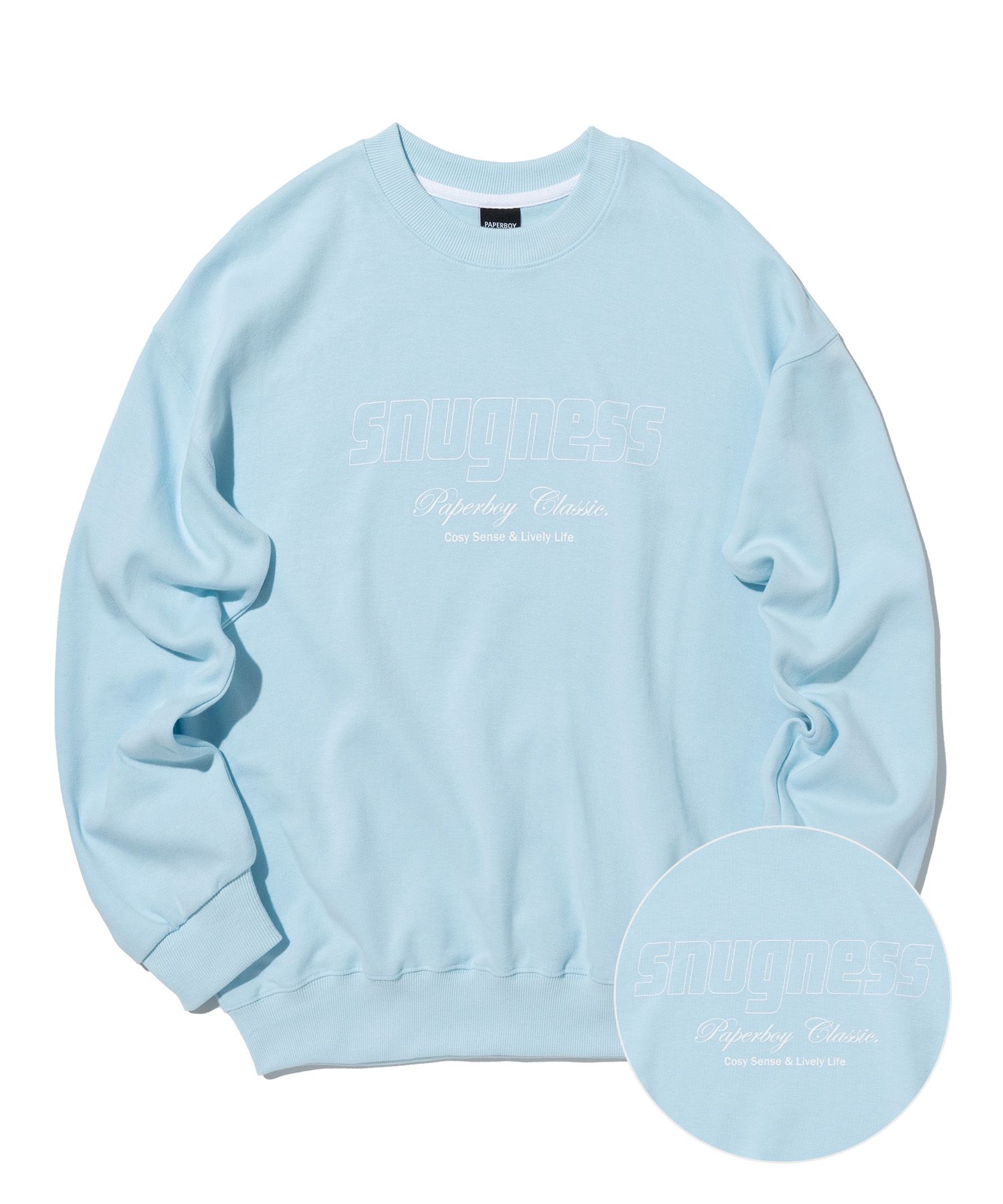 MUSINSA | PAPERBOY Collection Sweatshirt - Sky Blue