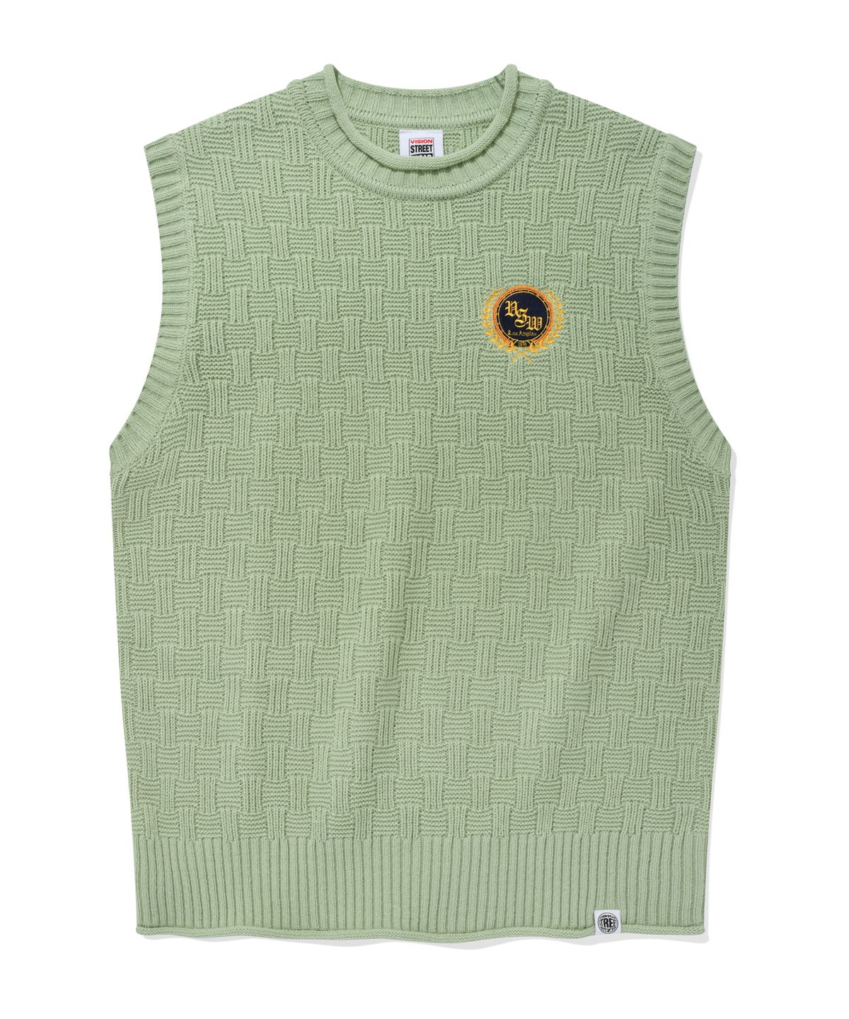 비전스트릿웨어(VISION STREETWEAR) VSW Emblem Knit Vest Apple Green