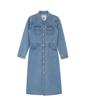 파우더 리싸이클 데님 원피스
