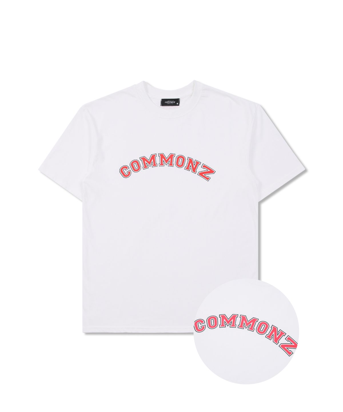 커먼즈(COMMONZ) 아치로고 티셔츠_화이트