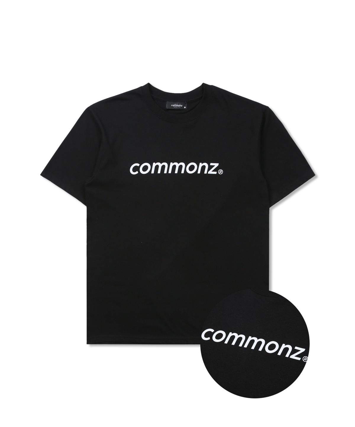 커먼즈(COMMONZ) 베이직 티셔츠_블랙