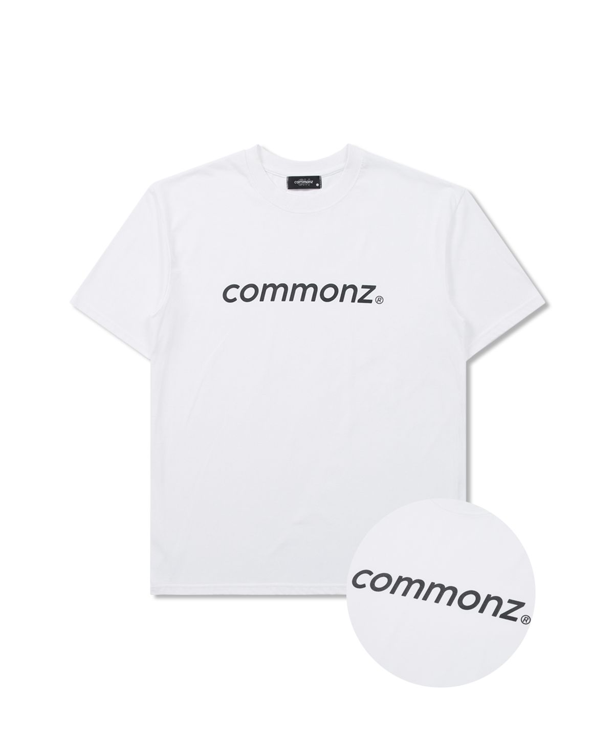 커먼즈(COMMONZ) 베이직 티셔츠_화이트