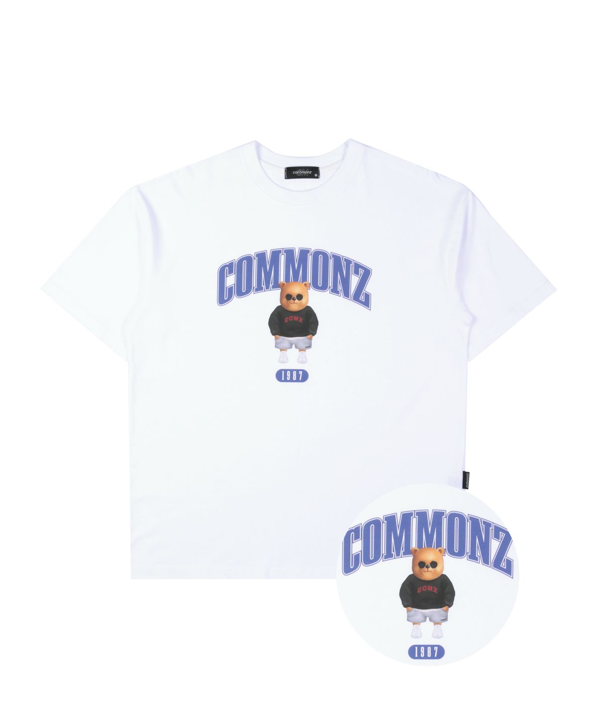 커먼즈(COMMONZ) 1987 베어 반팔티셔츠_화이트