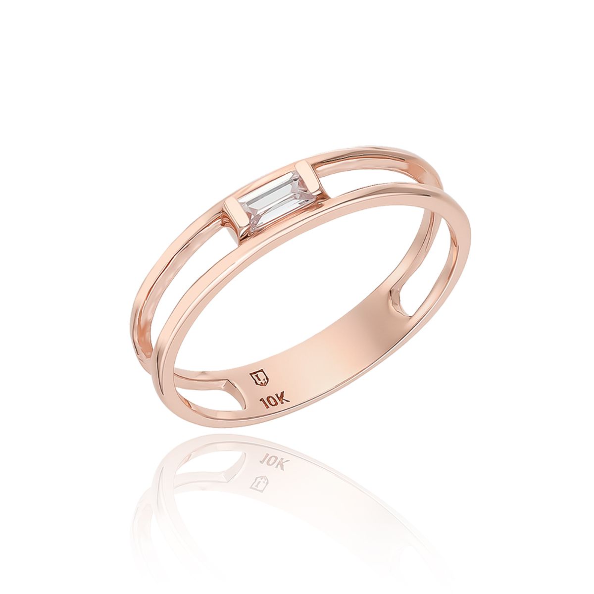로이드(LLOYD) 바게트스톤 라인 14k 반지 LRS22009G