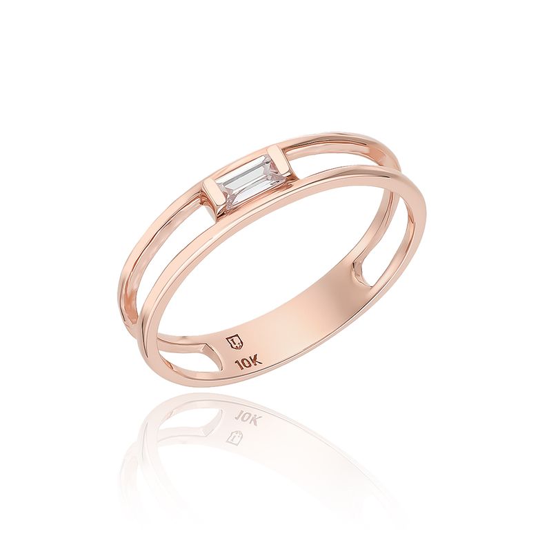 바게트스톤 라인 14k 반지 LRS22009G