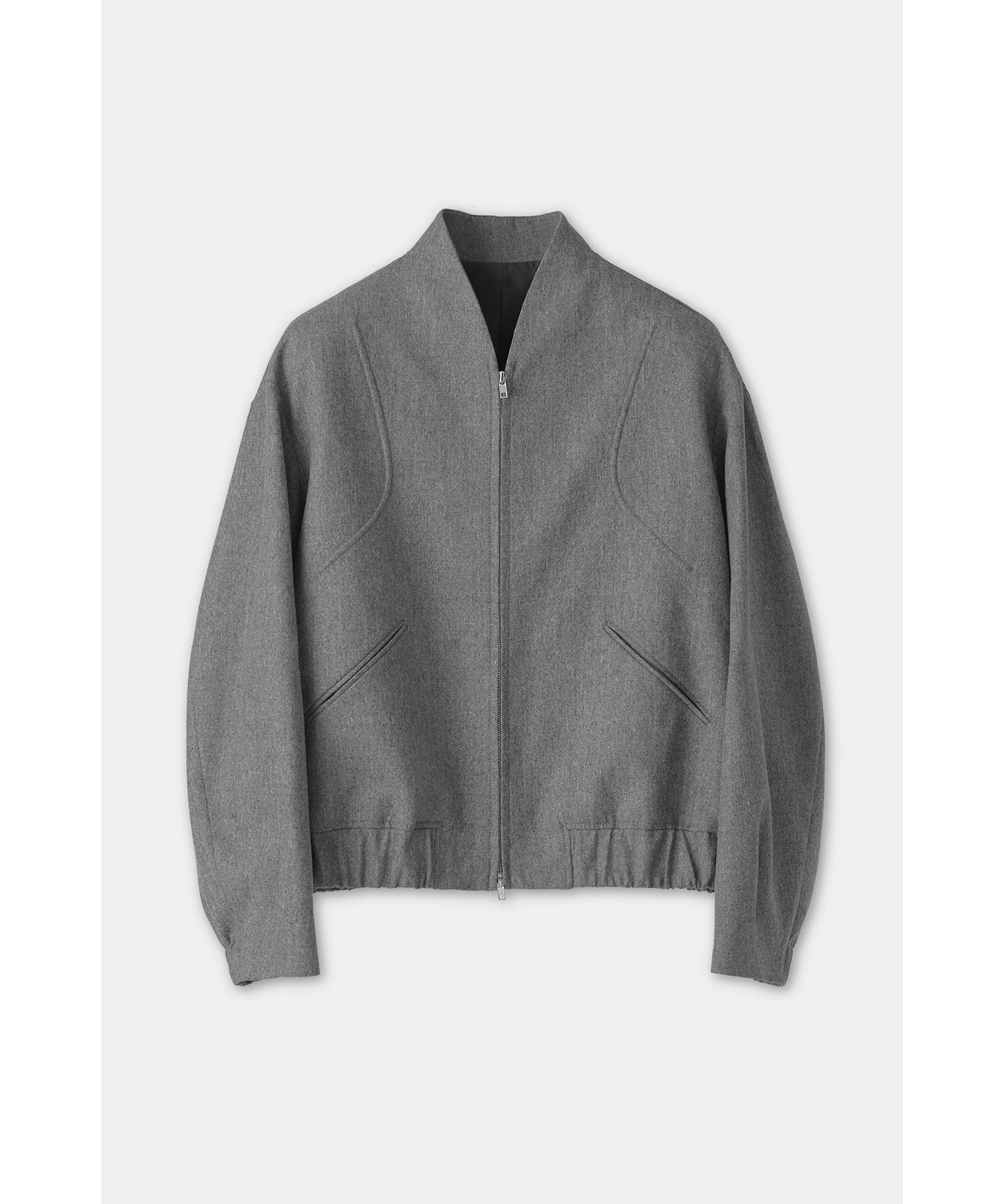 coor ウール バーシティ ジャケット ブルゾン メランジェ グレー M coor ウール バーシティ ジャケット ブルゾン メランジェ グレー M