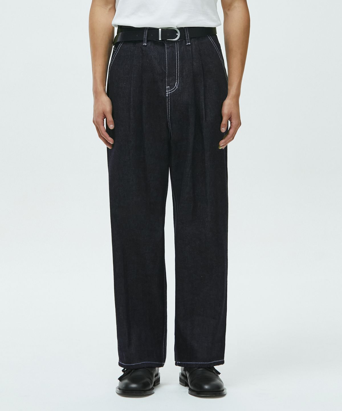 데케트(DECET) [AMC 데님]Dawn 2Pleats Wide Jeans DCPT007IndigoBlue