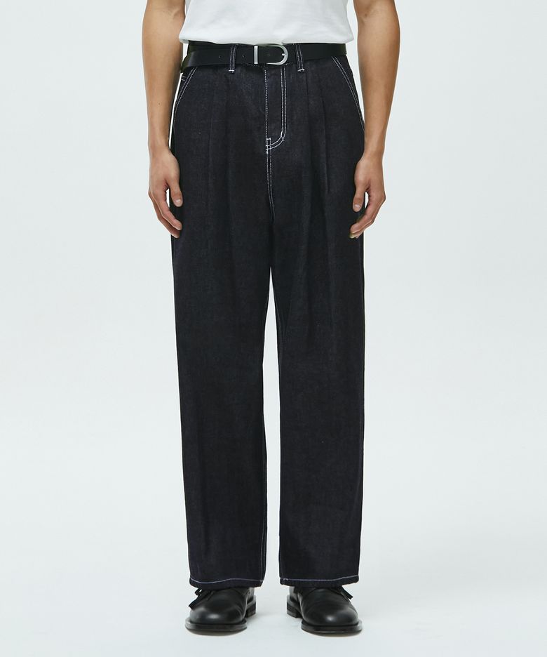 [AMC 데님]Dawn 2Pleats Wide Jeans DCPT007IndigoBlue