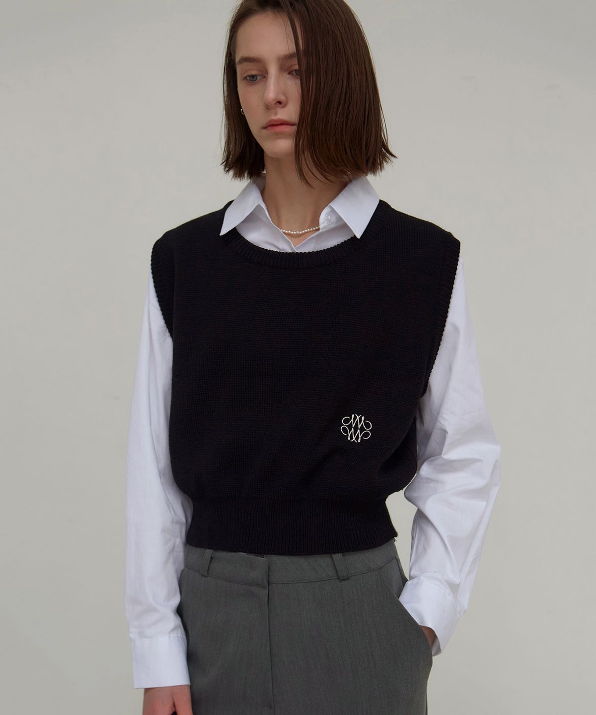 닉앤니콜(NICK&NICOLE) [ESSENTIAL] CREW NECK VEST_3 COLOR
