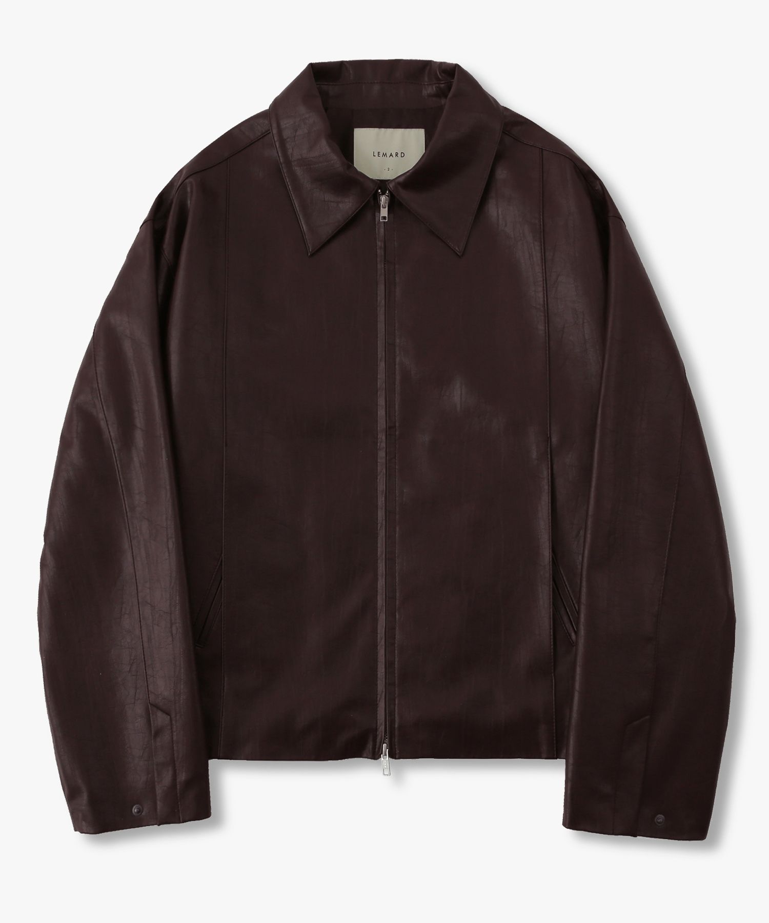 ★新春福袋2025★ LEMARD | MUSINSA公式 Vegan Brown - Jacket Single Overfit Leather ジャケット・アウター