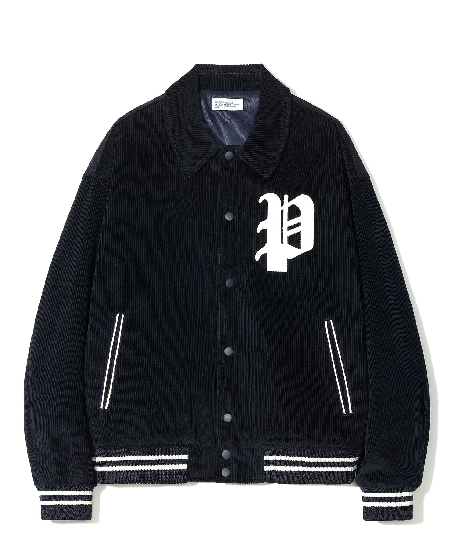 スタジャン PARTIMENTO Corduroy varsity jacket navy Corduroy Varsity Jac MUSINSA | PARTIMENTO Corduroy Varsity Jacket Navy