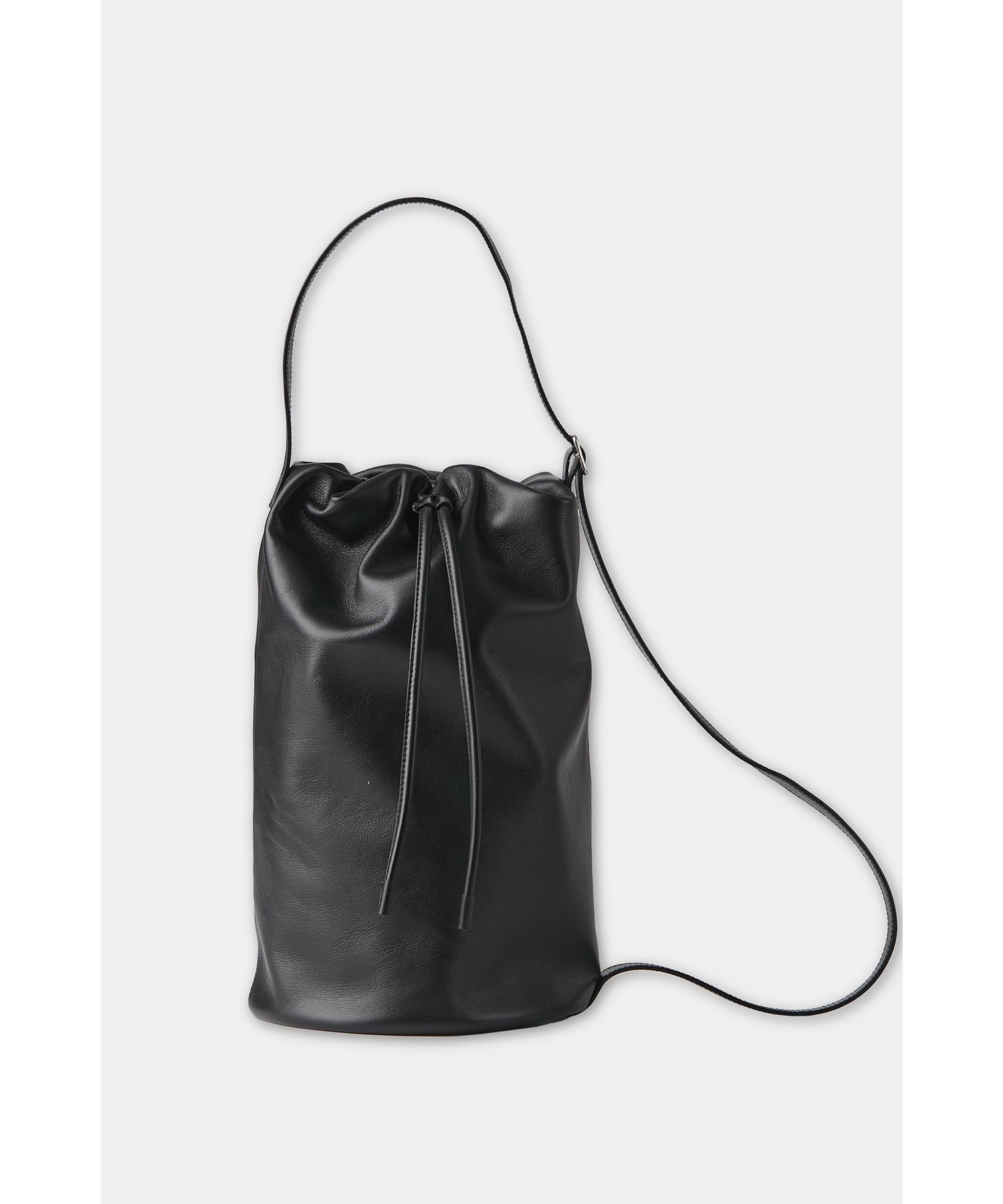 早割 万博 MUSINSA | COOR TWO-WAY LEATHER DRAWSTRING BAG (BLACK) Bags&Wallets