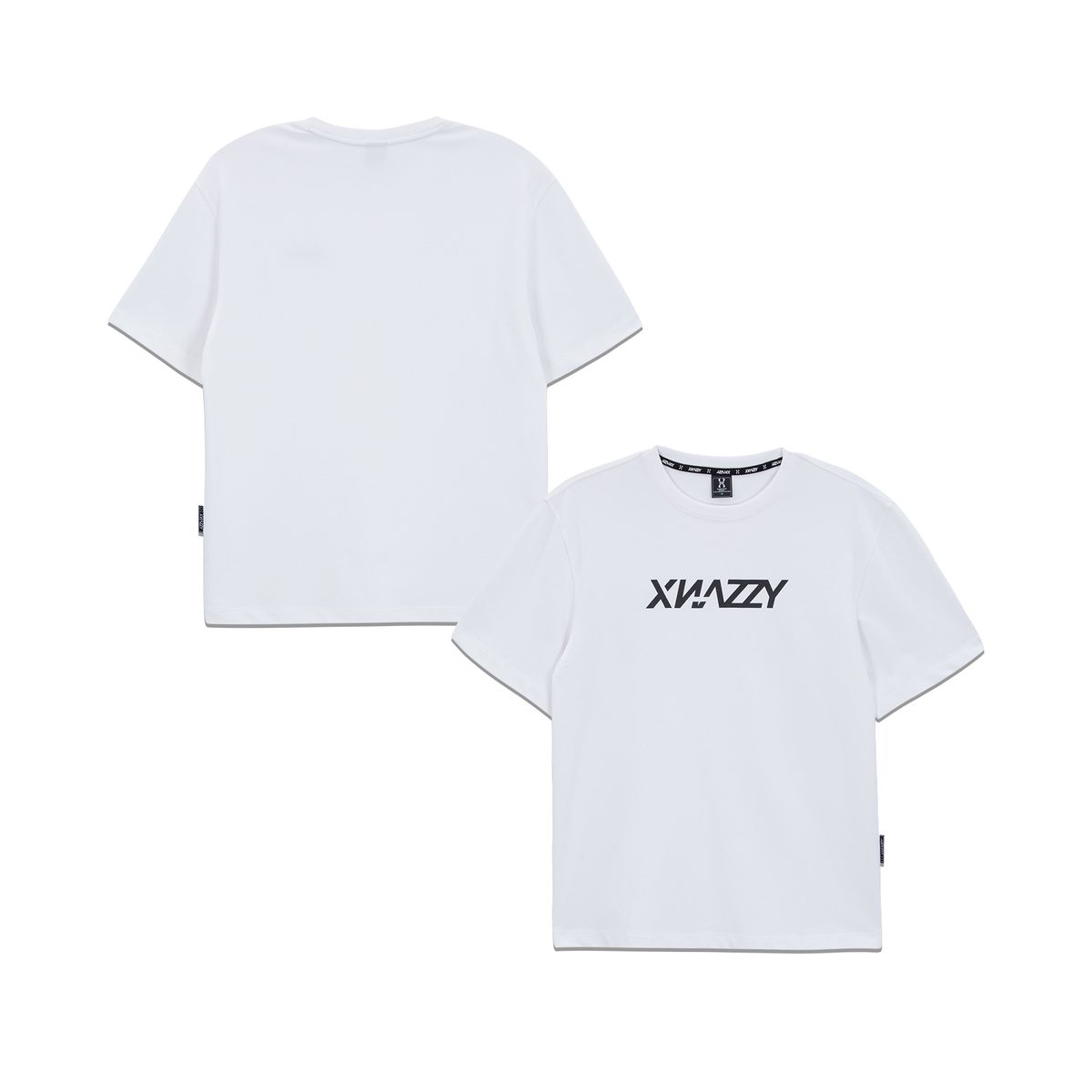 엑스네지(XNAZZY) 메인로고 오버핏 반팔티 XN21FWSSTS02 [WHITE]