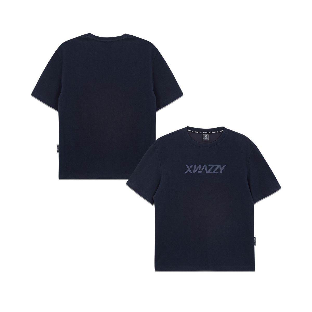 엑스네지(XNAZZY) 메인로고 오버핏 반팔티 XN21FWSSTS02 [NAVY]
