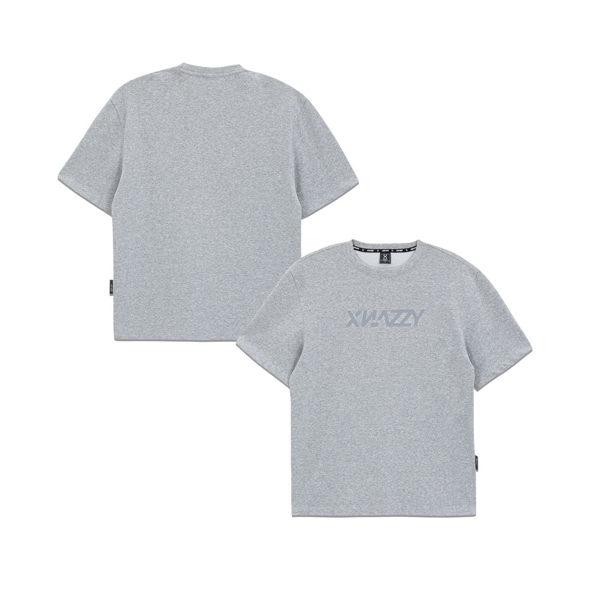 엑스네지(XNAZZY) 메인로고 오버핏 반팔티 XN21FWSSTS02 [M/GRAY]
