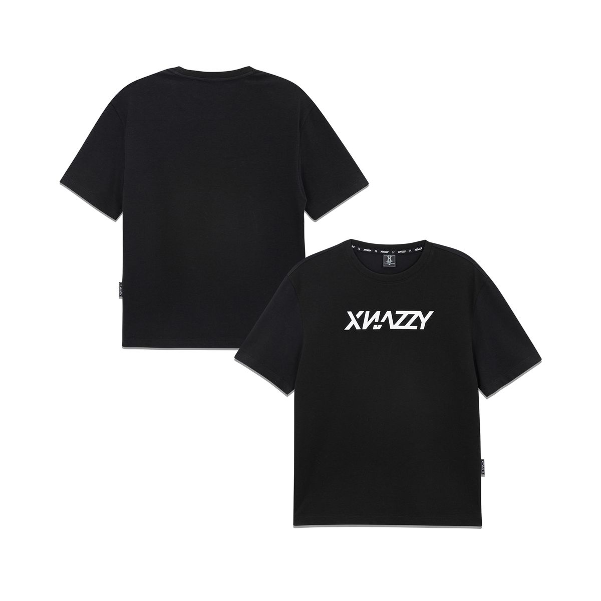 엑스네지(XNAZZY) 메인로고 오버핏 반팔티 XN21FWSSTS02 [BLACK]