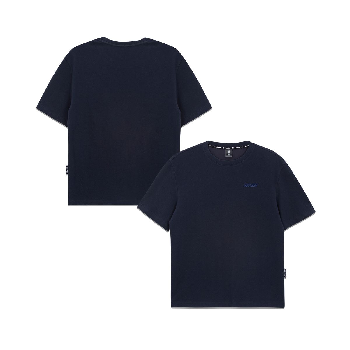 엑스네지(XNAZZY) 스몰로고 오버핏 반팔티 XN21FWSSTS01 [NAVY]