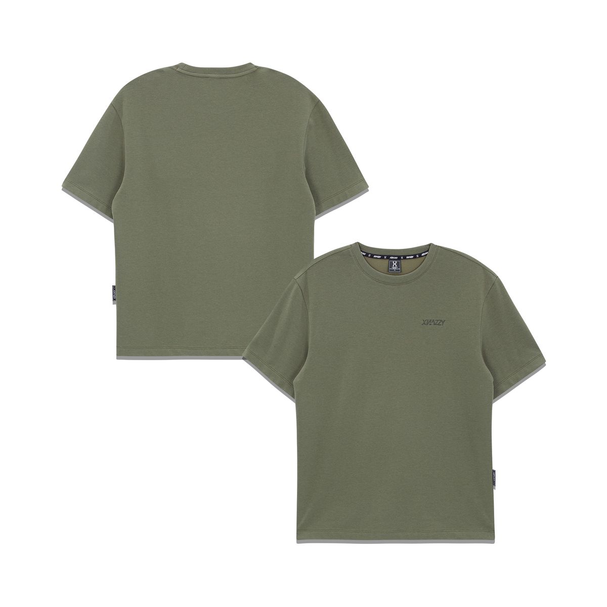 엑스네지(XNAZZY) 스몰로고 오버핏 반팔티 XN21FWSSTS01 [KHAKI]