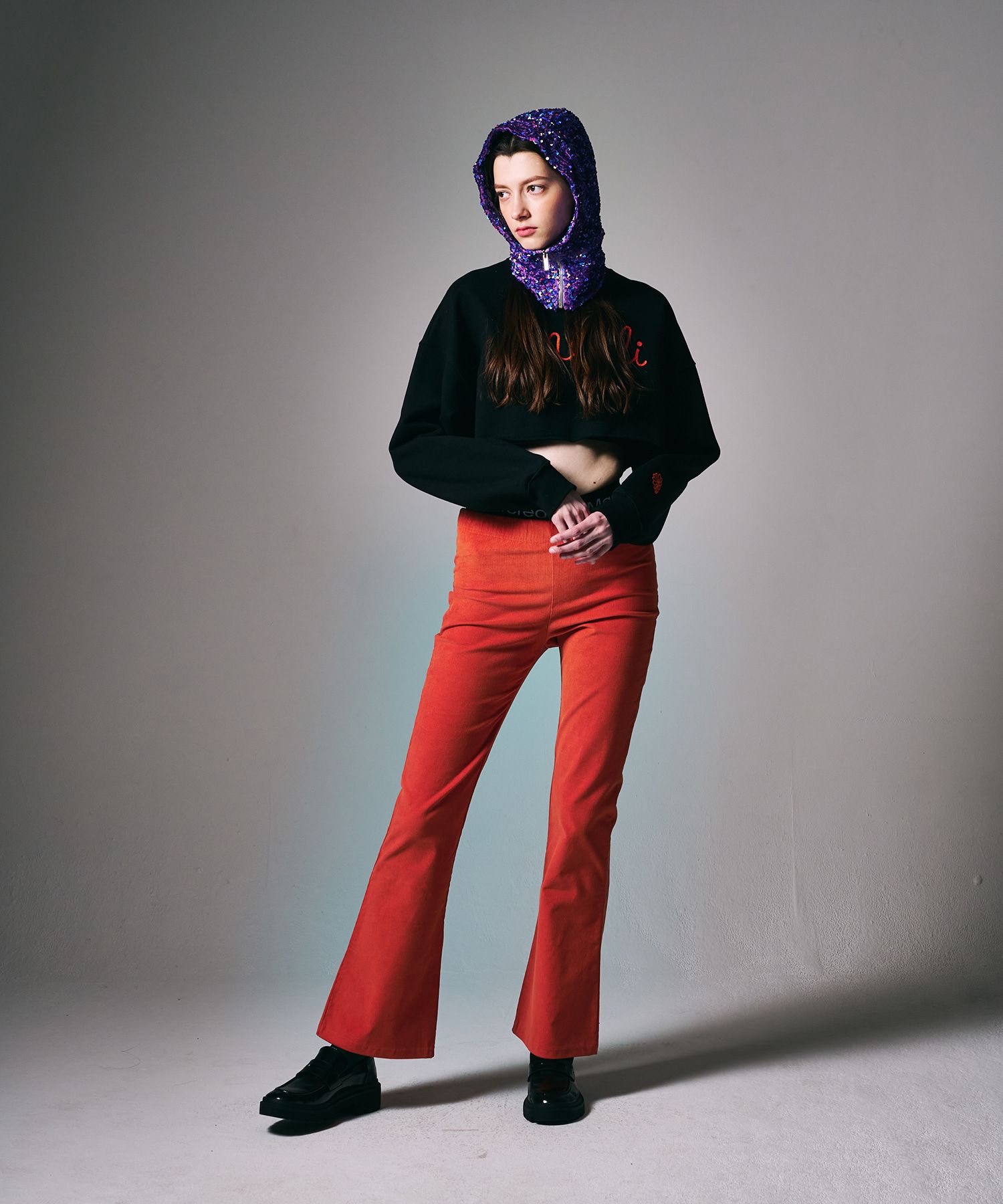 ★MARDI MERCREDI★CORDUROY WIDE FLARE PANTS MUSINSA | MARDI MERCREDI CORDUROY FLARE PANTS VIVID_ORANGE BLUE