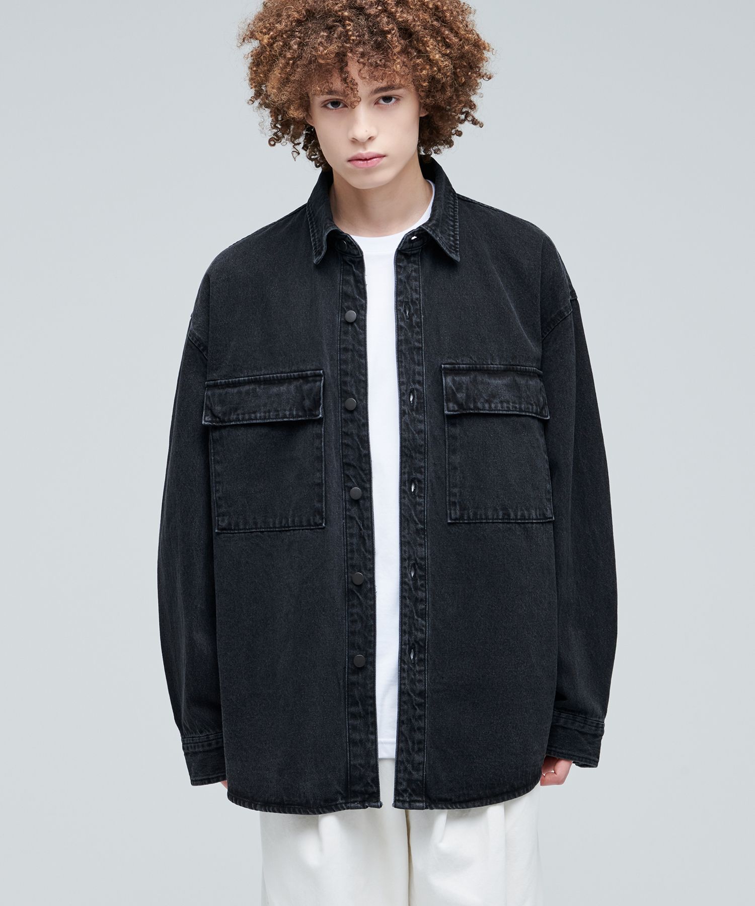 ★MUSINSA STANDARD★ Oversized double pocket denim shirt was MUSINSA | MUSINSA STANDARD OVERSIZED DOUBLE POCKET DENIM