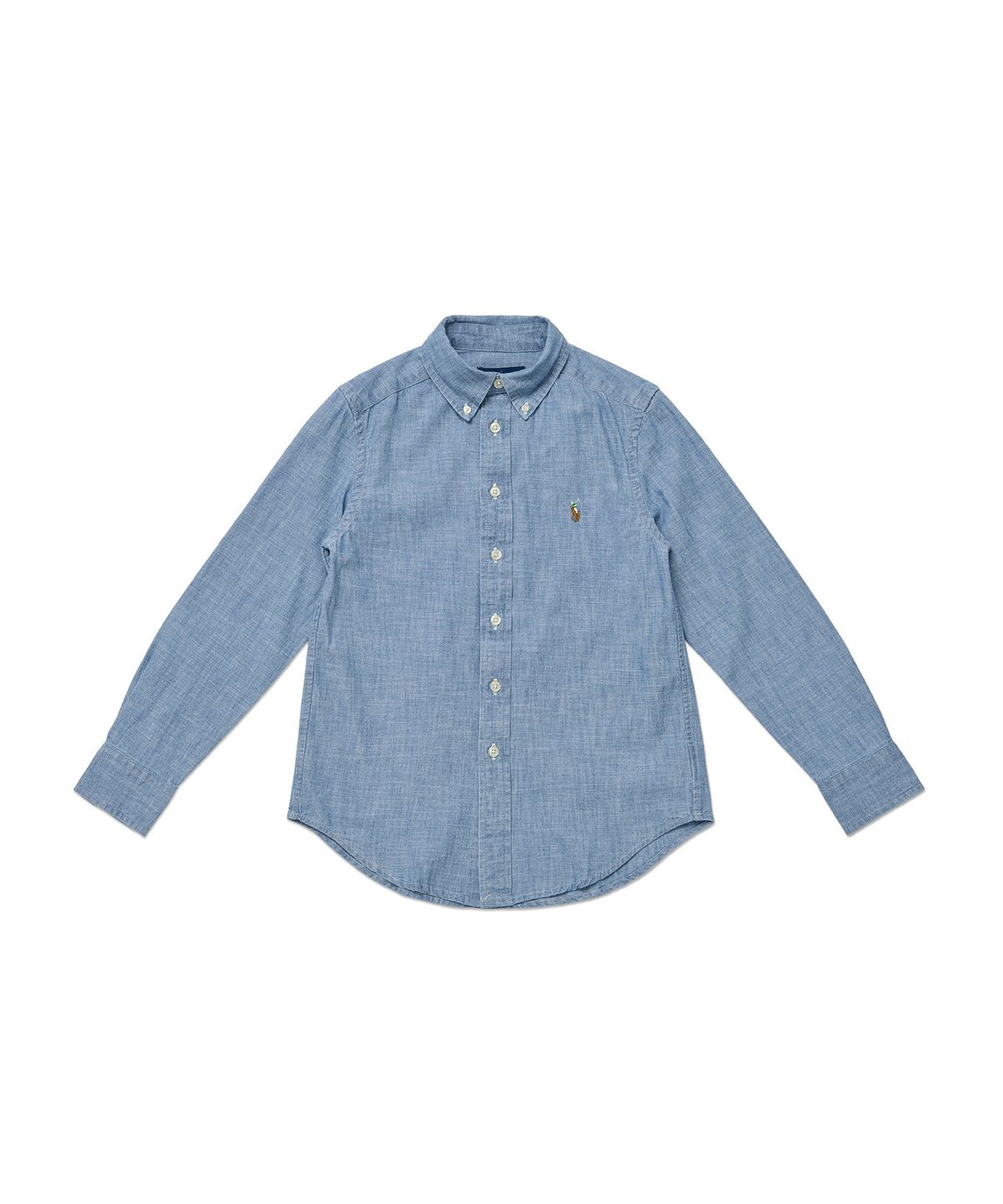 폴로 랄프 로렌 칠드런(POLO RALPH LAUREN CHILDREN) 남아 8-18세 코튼 샴브레이 셔츠 - 블루