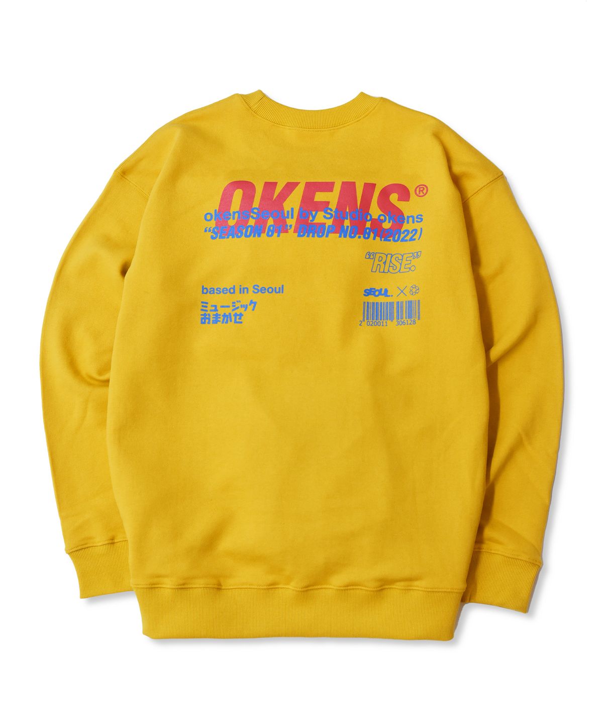 오켄스 서울(OKENS SEOUL) [Season 01 Drop no.01]시즌 바코드 크루넥 옐로우(2022)