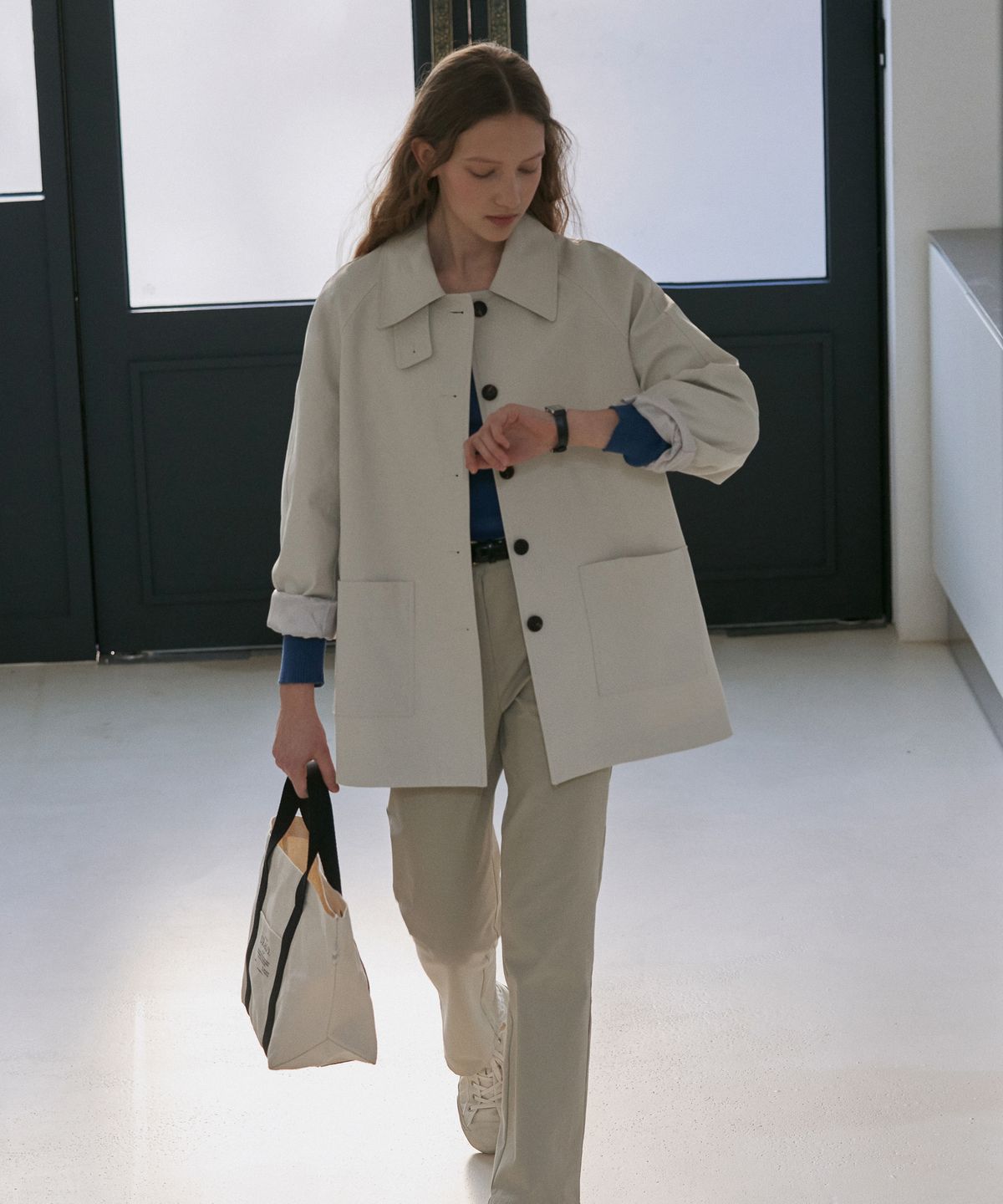 유라고(URAGO) Mac half trench coat