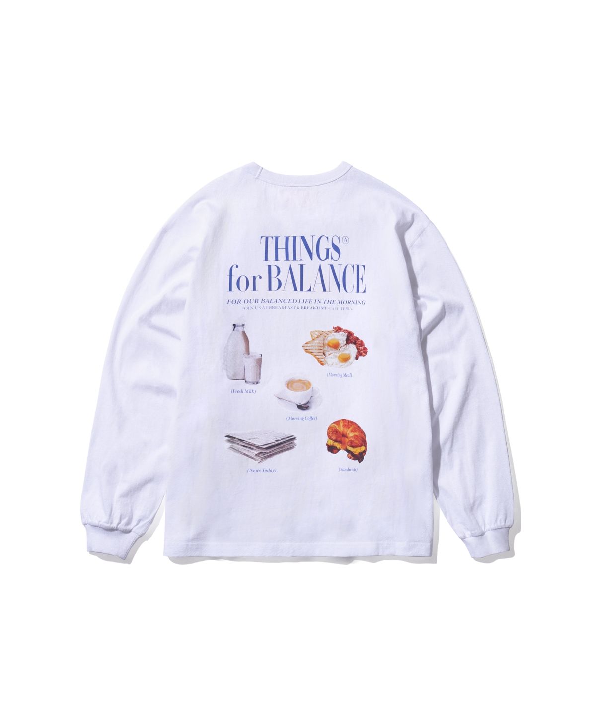 에이카화이트(AECA) MORNING CAFE LONG SLEEVE-WHITE