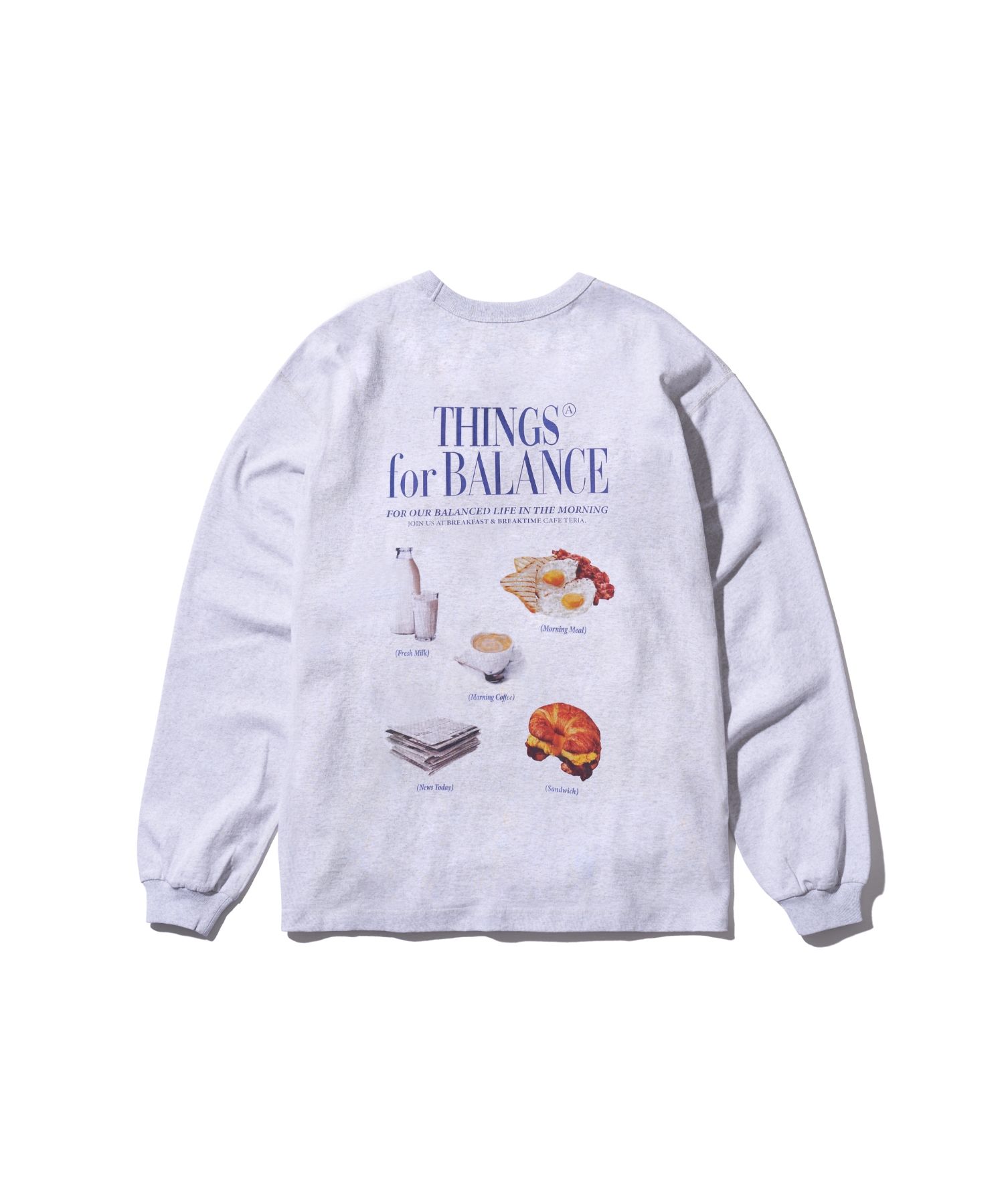 Tシャツ・カットソー AECA WHITE MORNING CAFE LONG SLEEVELIGHT GREY MUSINSA | AECA WHITE MORNING CAFE LONG SLEEVE-LIGHT GREY