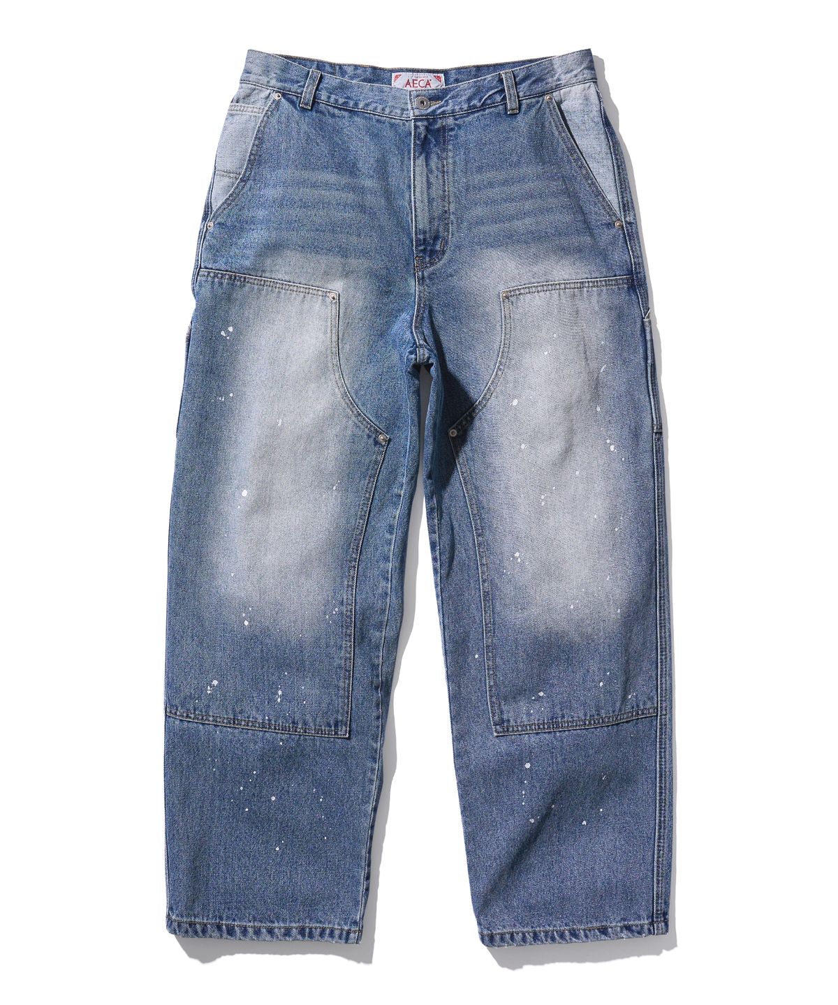 에이카화이트(AECA) DOUBLE KNEE PAINTED DENIM-BLUE