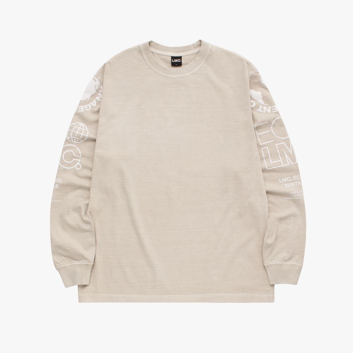 엘엠씨(LMC) LMC ORGANIC DYED LONG SLV TEE beige
