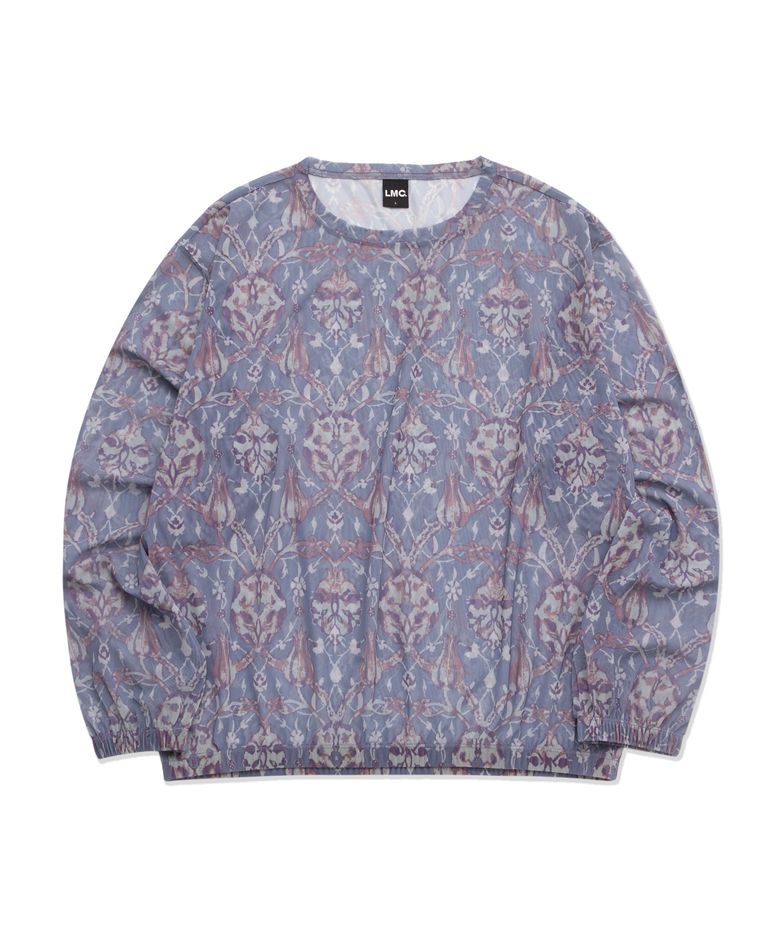 LMC DAMASK MESH SWEATSHIRT dark purple