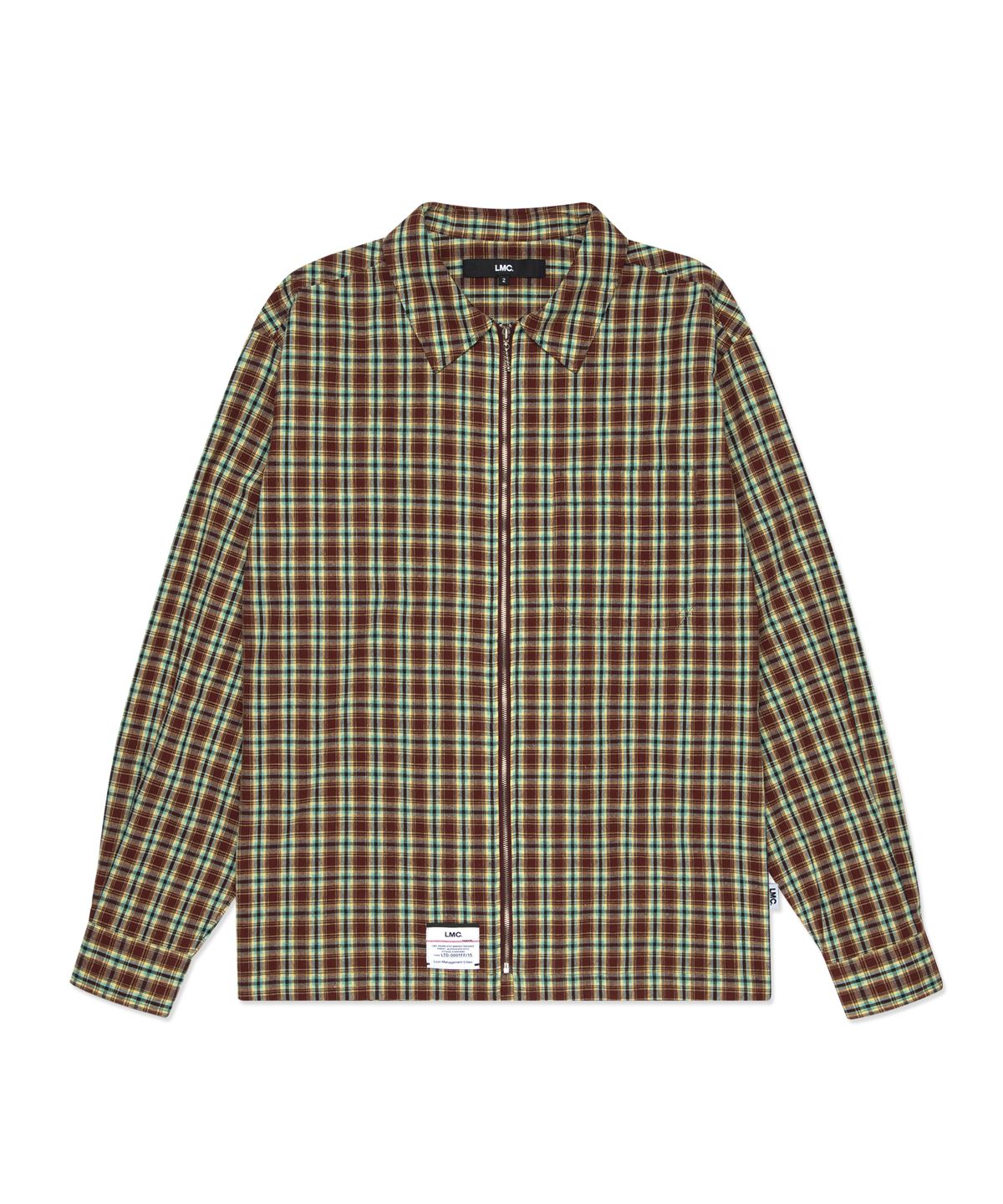 엘엠씨(LMC) LMC PLAID ZIP-UP SHIRT brown