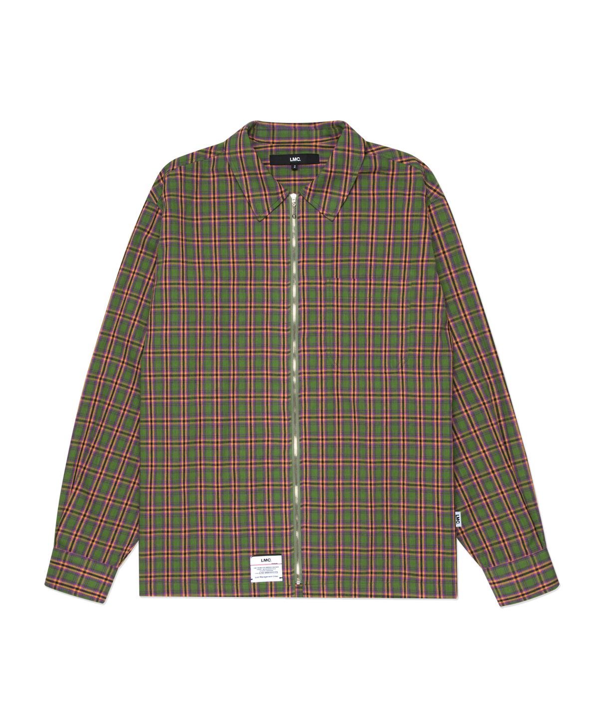 엘엠씨(LMC) LMC PLAID ZIP-UP SHIRT green