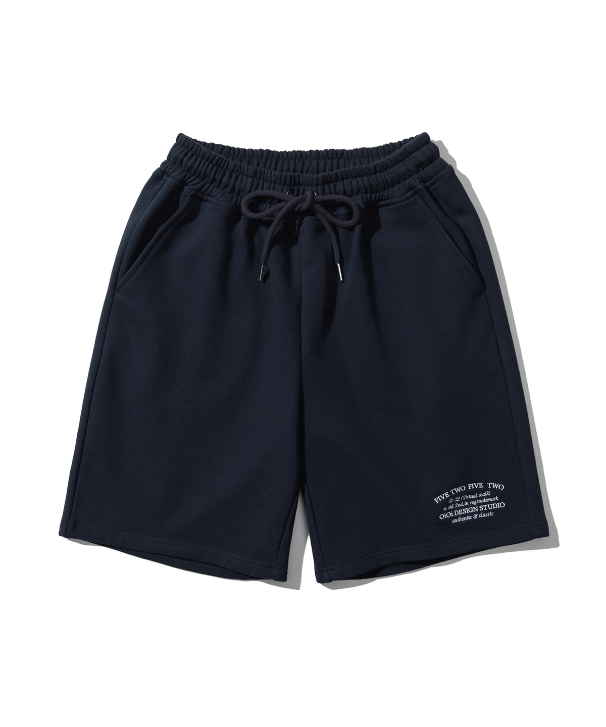 오아이오아이 컬렉션(OIOI COLLECTION) SERIF LOGO SWEAT SHORTS [NAVY]