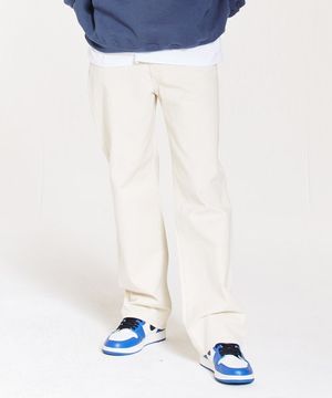 P[7001]롱 와이드 코튼팬츠(내츄럴베이지)