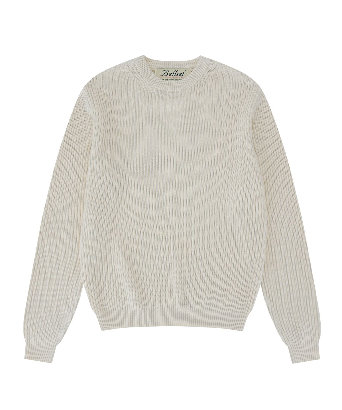 벨리프(BELLIEF) Essential Crewnrck sweater (Ecru)