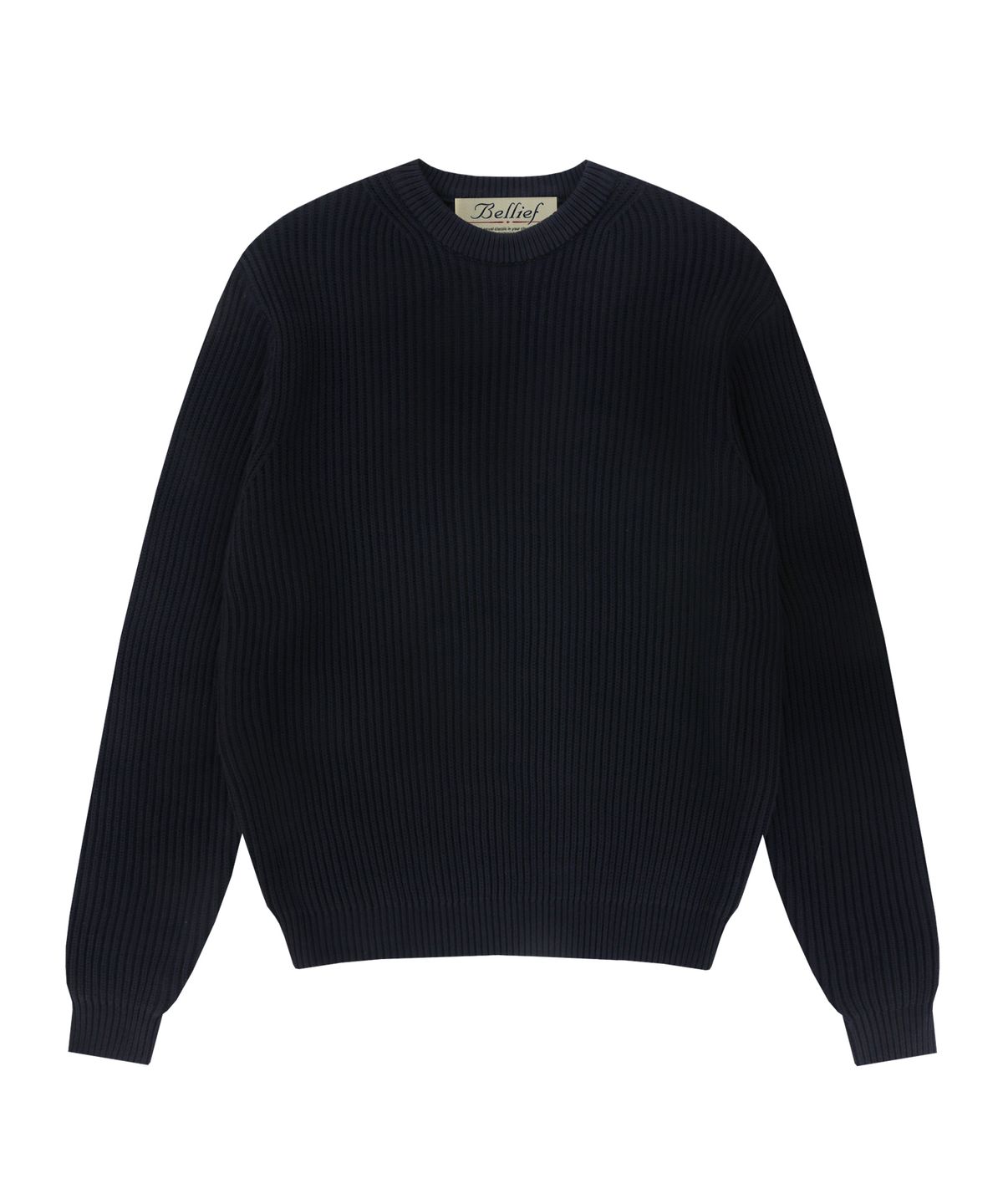 벨리프(BELLIEF) Essential Crewnrck sweater (Navy)