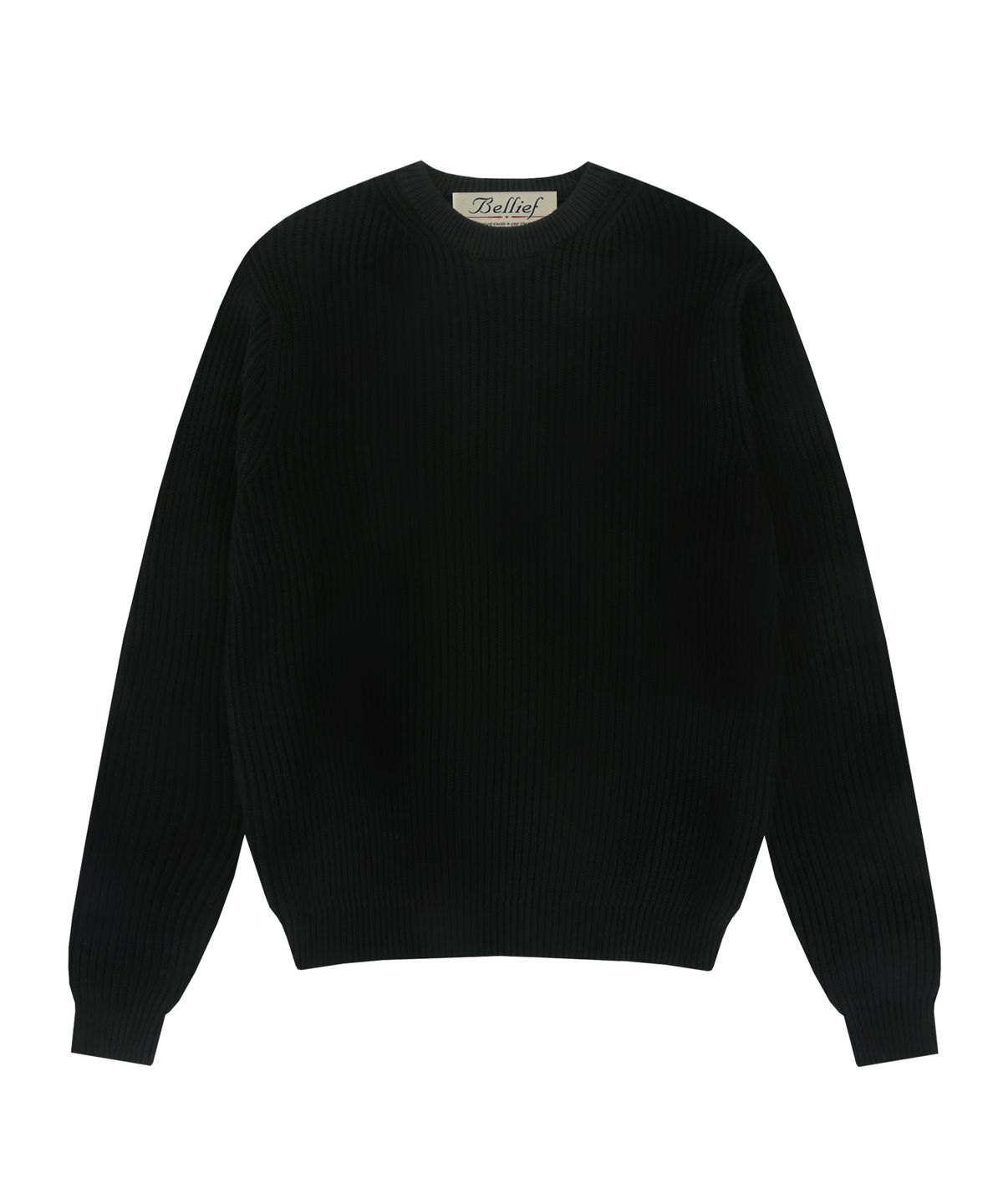 벨리프(BELLIEF) Essential Crewnrck sweater (Black)