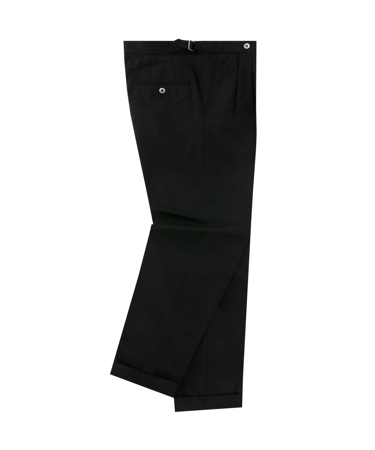 벨리프(BELLIEF) [Easy line] Wool soft adjust 2Pleats Easy Trousers (Black)