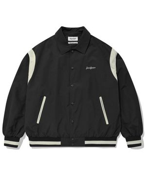 SP 나일론 바시티 자켓-블랙