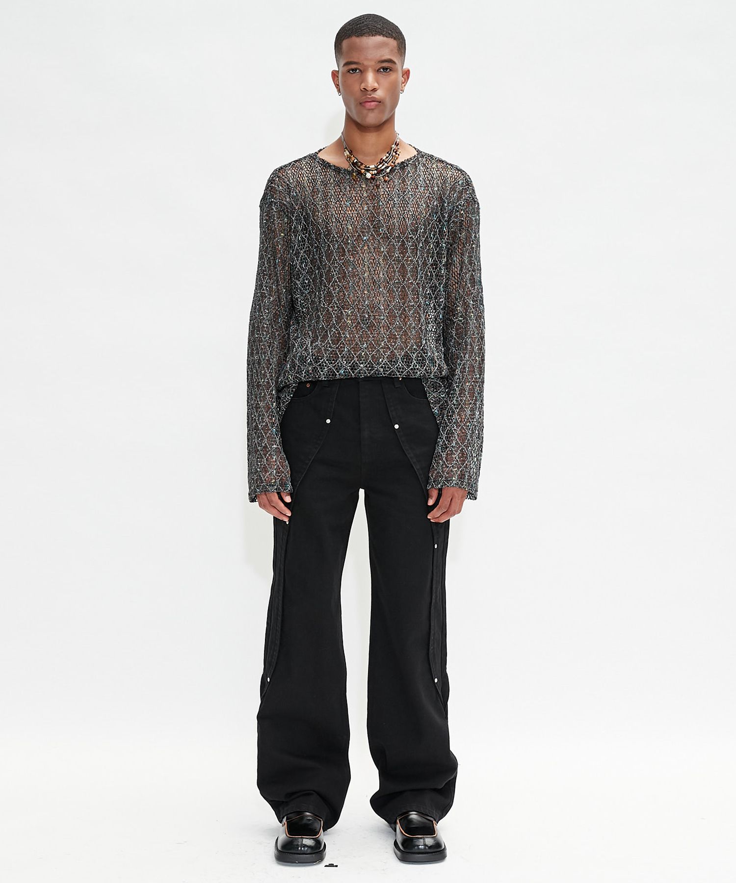 MUSINSA公式 | ANDERSSON BELL Matthew Curve Jeans apa499m(BLACK)