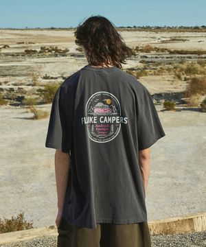 캠퍼밴 투어 피그먼트 반팔티셔츠 다크그레이 FST710