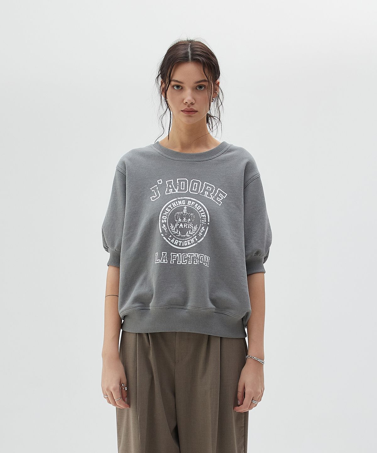 라티젠(LARTIGENT) LY PARIS SWEATSHIRT(CHARCOAL)