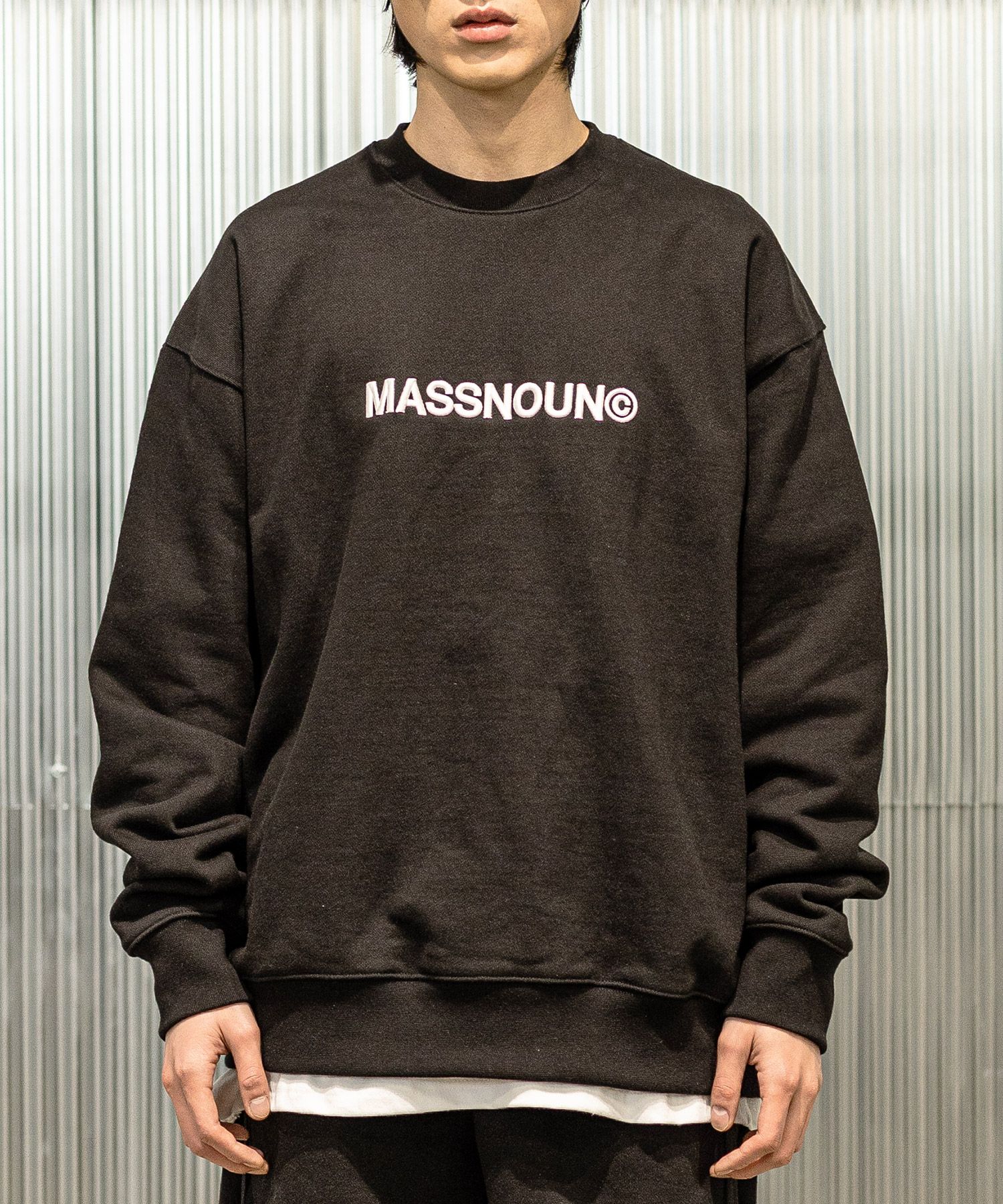 【massnoun】22SS★ PREMIUM HEAVY C LOGO SWEAT SHIRTS MUSINSA | MASSNOUN Premium Heavy C Logo Sweatshirt MSTCR002-BK