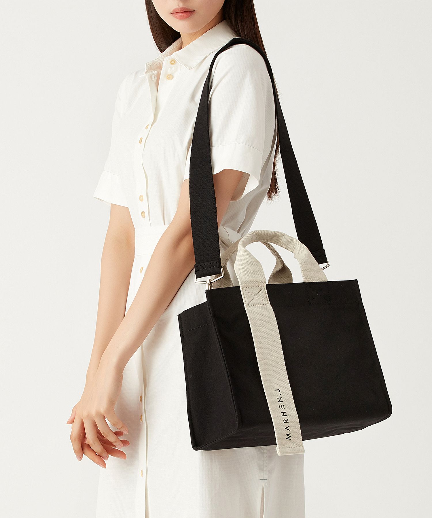 MARHEN.J ビジネスバッグ ホワイト キャンバス MARHEN.J (マルヘンジェイ) Official Japan Website